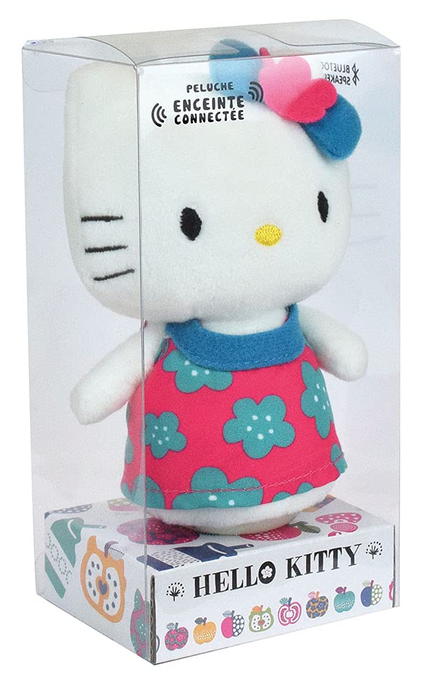 Jemini Hello Kitty pehme mänguasi Bluetooth-kõlariga, u 11 cm (roosa või sinine kleit)