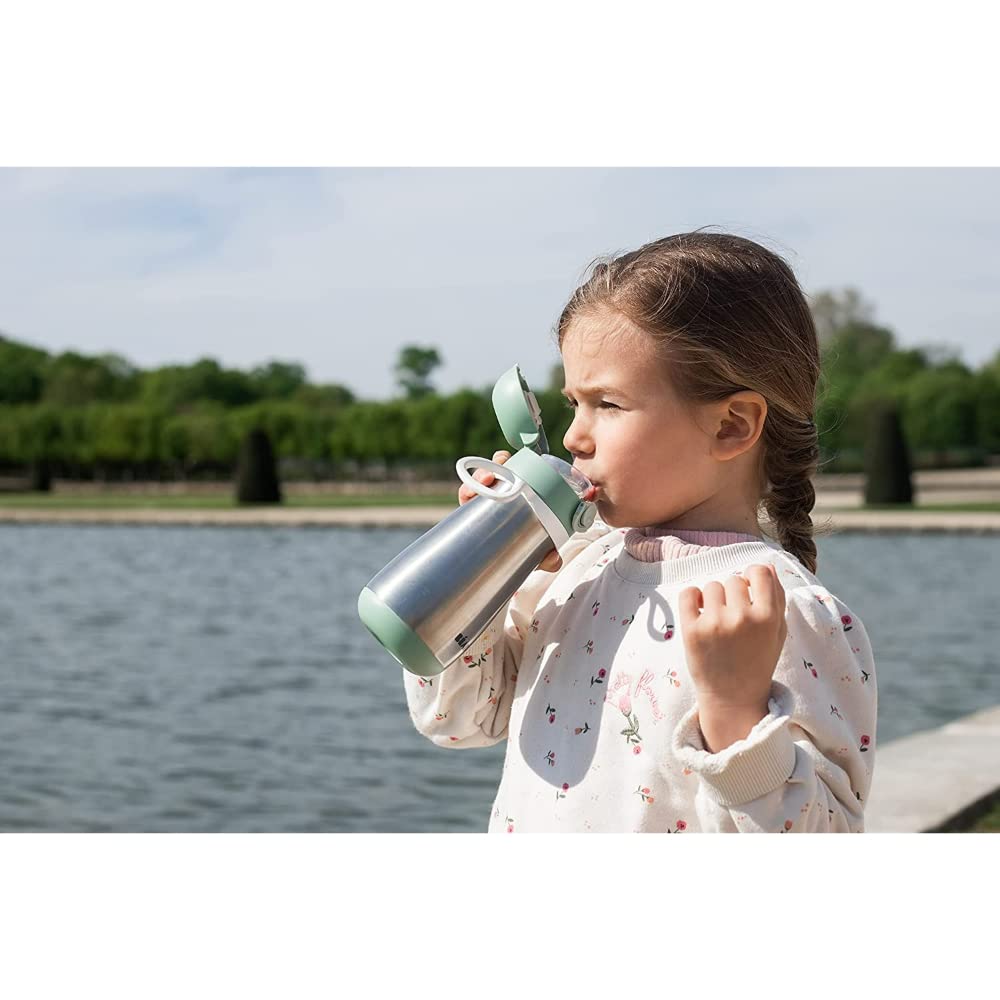 Béaba roostevabast terasest joogipudel lastele 2-ühes, 350 ml, Sage Green