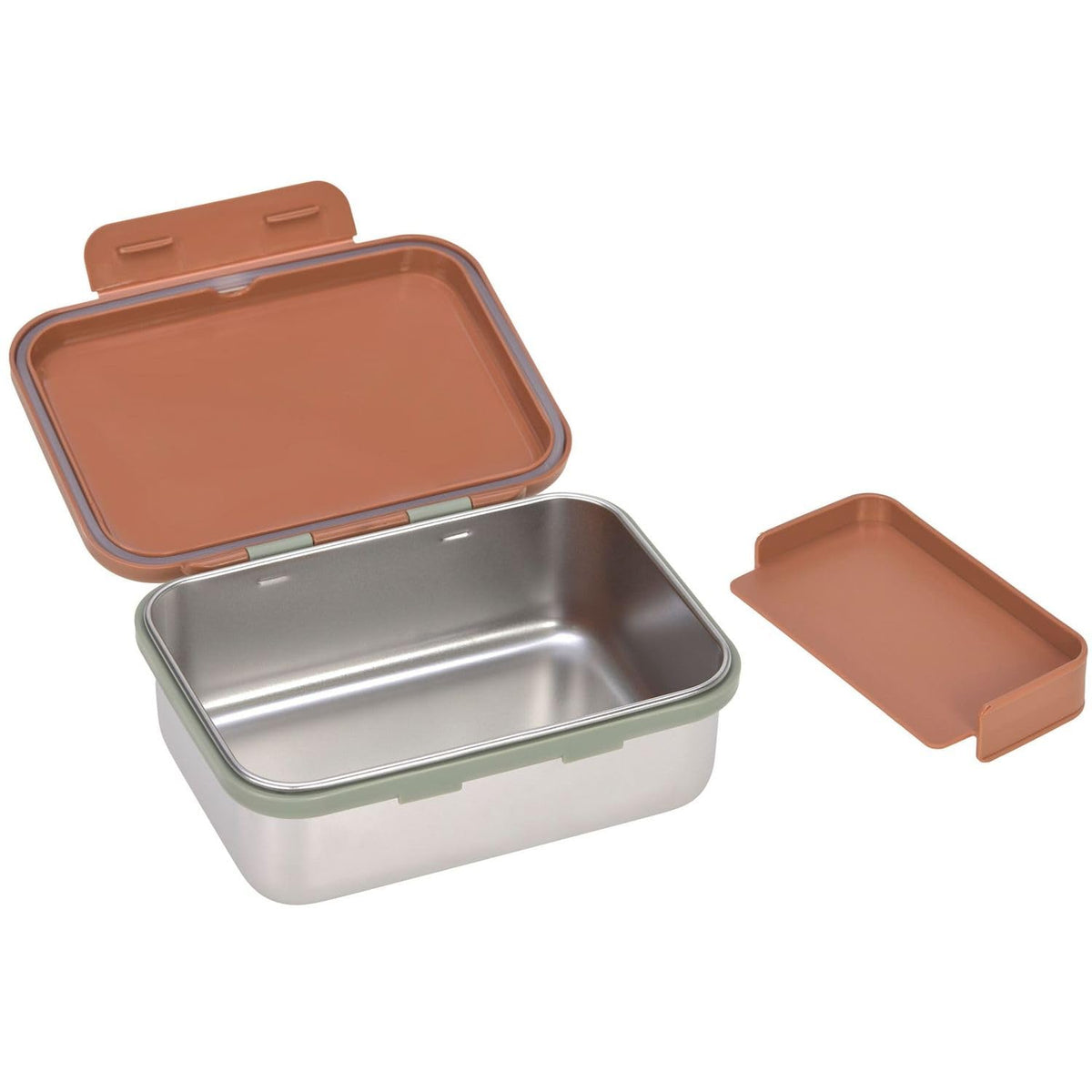 LÄSSIG ruostumattomasta teräksestä valmistettu eväsrasia Happy Prints, kellertävänruskea (Caramel)