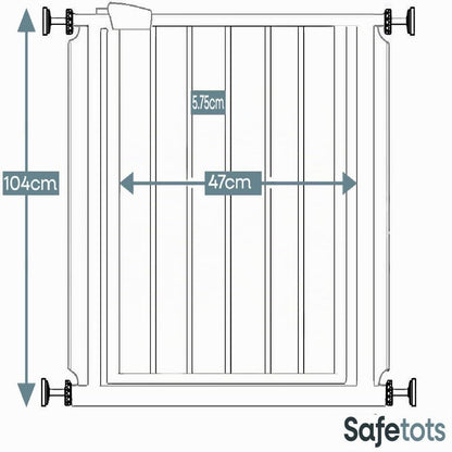 Safetots turvavärav lastele ja lemmikloomadele, 68,5–75 cm, hall (Slate grey), 104 cm kõrge, mudel 11030
