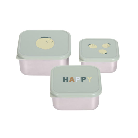 LÄSSIG roostevabast terasest suupistekarbid Happy Fruits Lemon, 3 tk