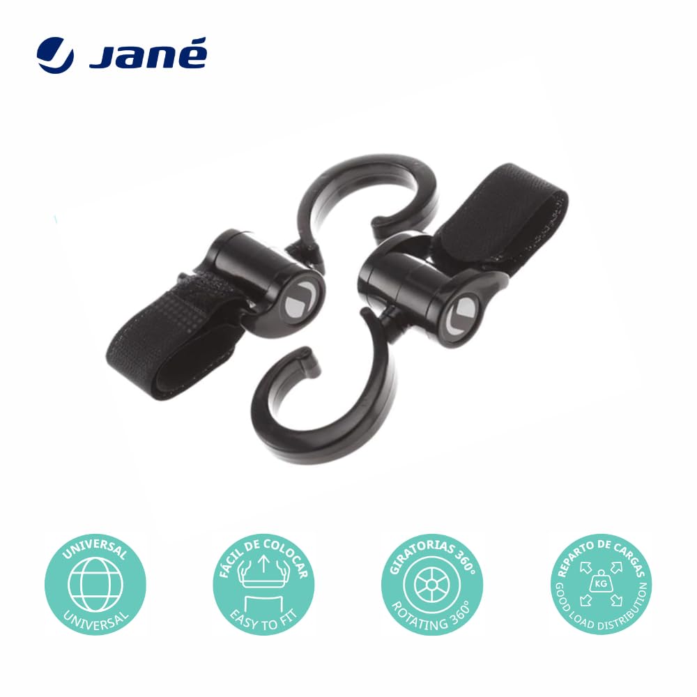 Jane universaalsed vankrikonksud (2 tk, must)