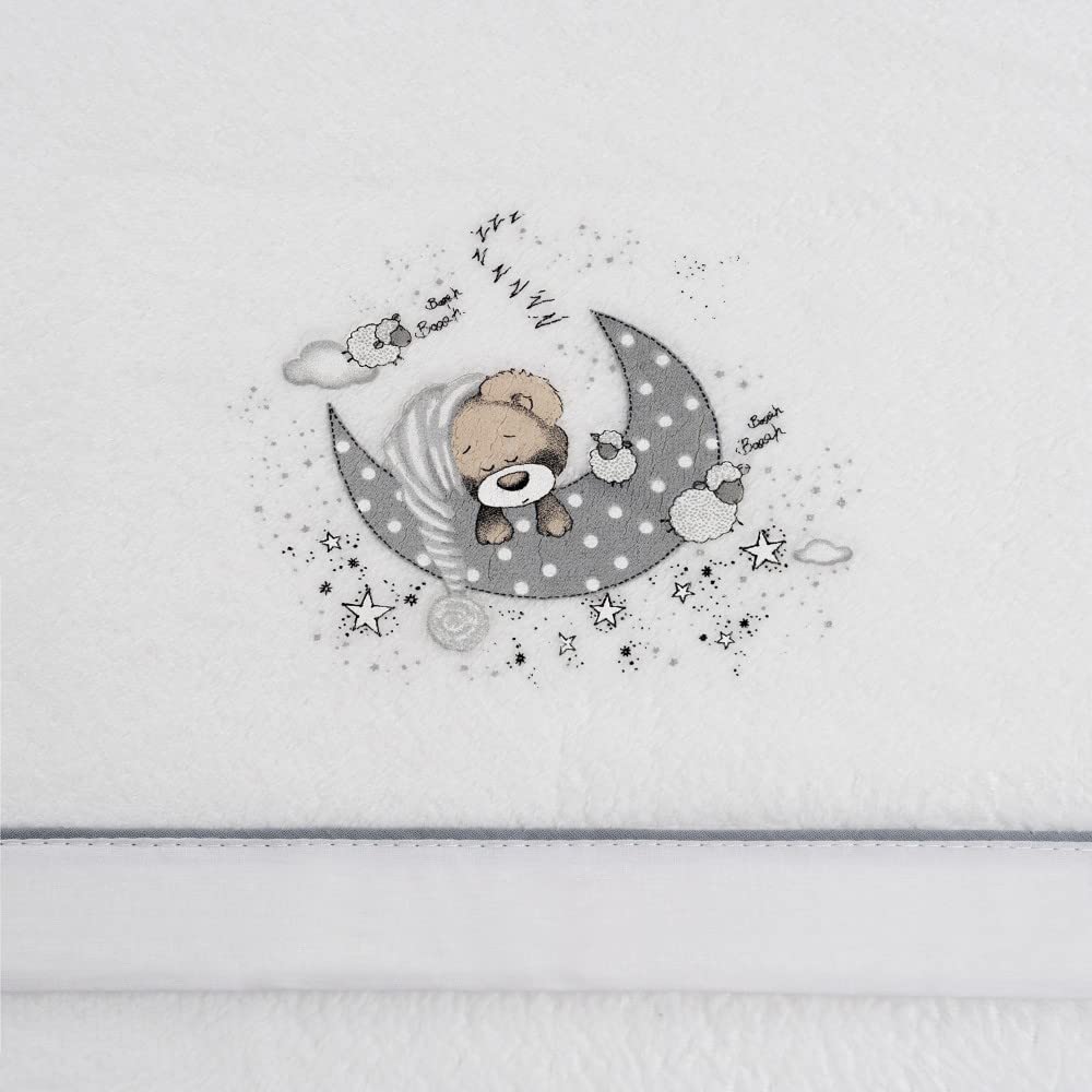 Interbaby Coralina soe beebivoodipesu komplekt 50x80cm, valge/hall