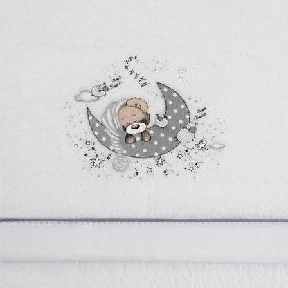 Interbaby Coralina soe beebivoodipesu komplekt 50x80cm, valge/hall