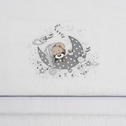 Interbaby Coralina soe beebivoodipesu komplekt 50x80cm, valge/hall