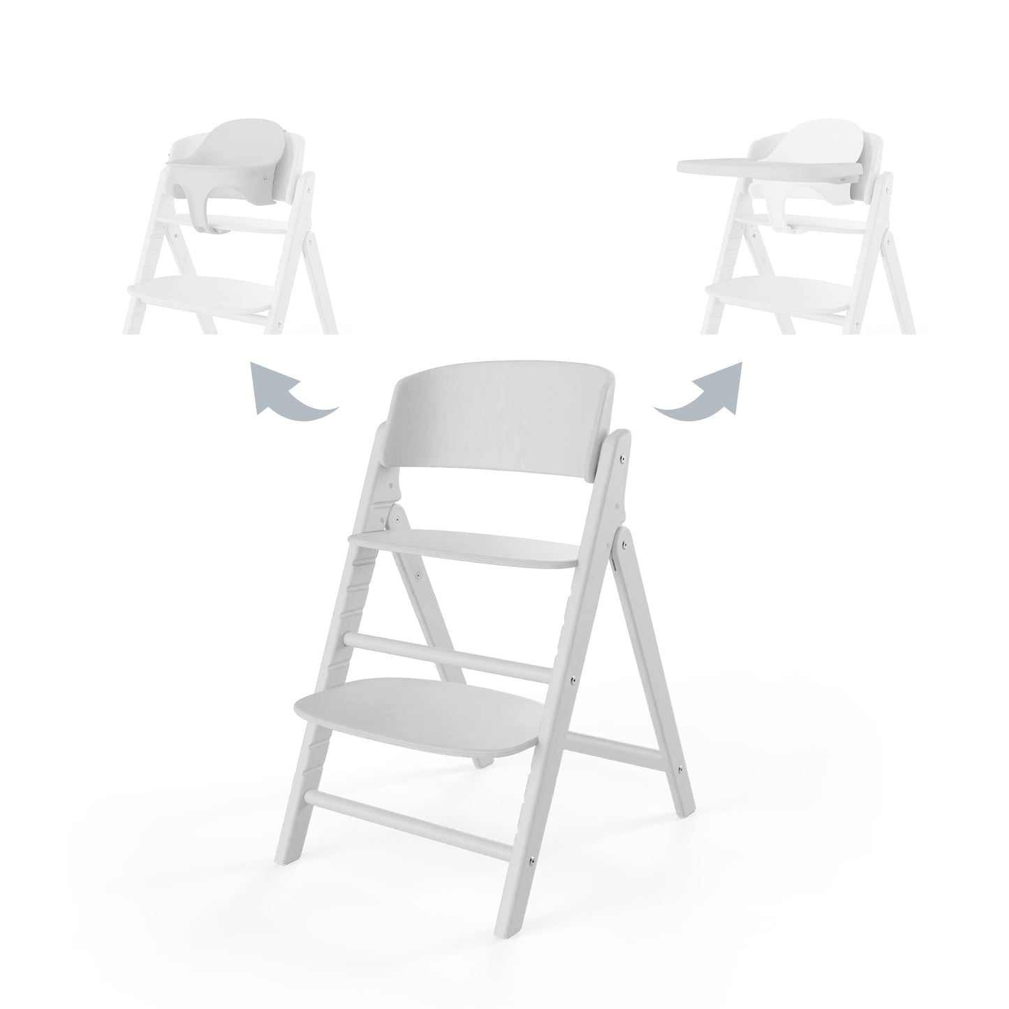 Cybex Click & Fold 3-in-1 söögitool, valge (All White) – väikelapse iste ja kandik kaasas, sobib 6 kuust täiskasvanueani (kuni 120 kg)