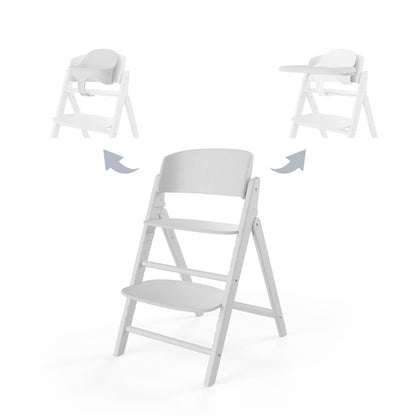 Cybex Click & Fold 3-in-1 söögitool, valge (All White) – väikelapse iste ja kandik kaasas, sobib 6 kuust täiskasvanueani (kuni 120 kg)