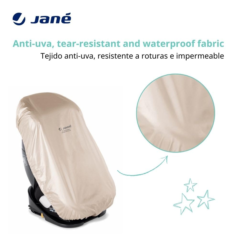 Jane turvaistuimen lämpösuoja universaali, beige, UV-suojalla, kokoontaitettava