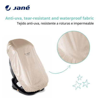 Jane turvaistuimen lämpösuoja universaali, beige, UV-suojalla, kokoontaitettava