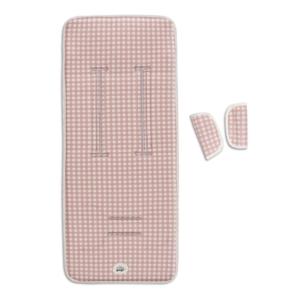 Interbaby Vichy universaalne jalutuskäru istmekate, roosa (84 × 34 cm)