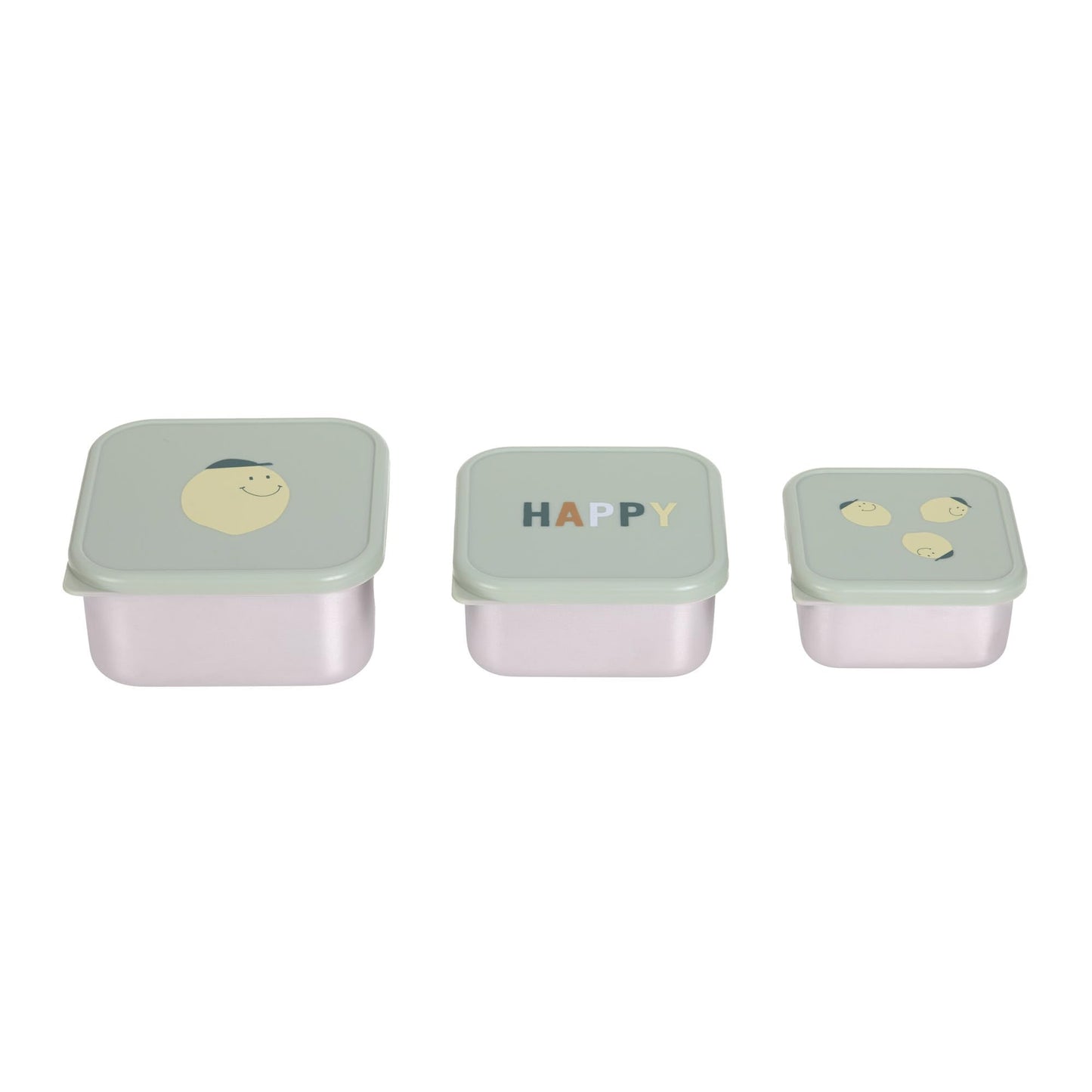 LÄSSIG roostevabast terasest suupistekarbid Happy Fruits Lemon, 3 tk
