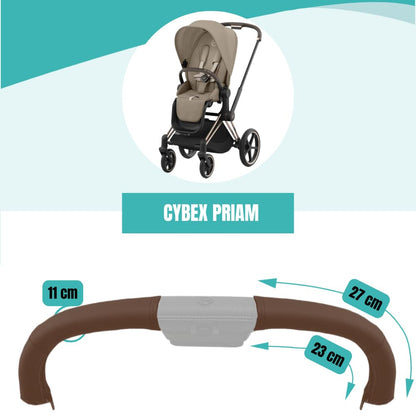 PROTEC TIF kunstnahast lükkesanga katted CYBEX PRIAM kärule, tumepruun