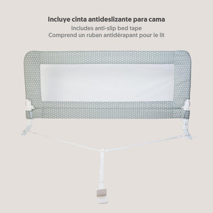 Interbaby kokkupandav voodipiire 150 cm, tähemotiiv, hall
