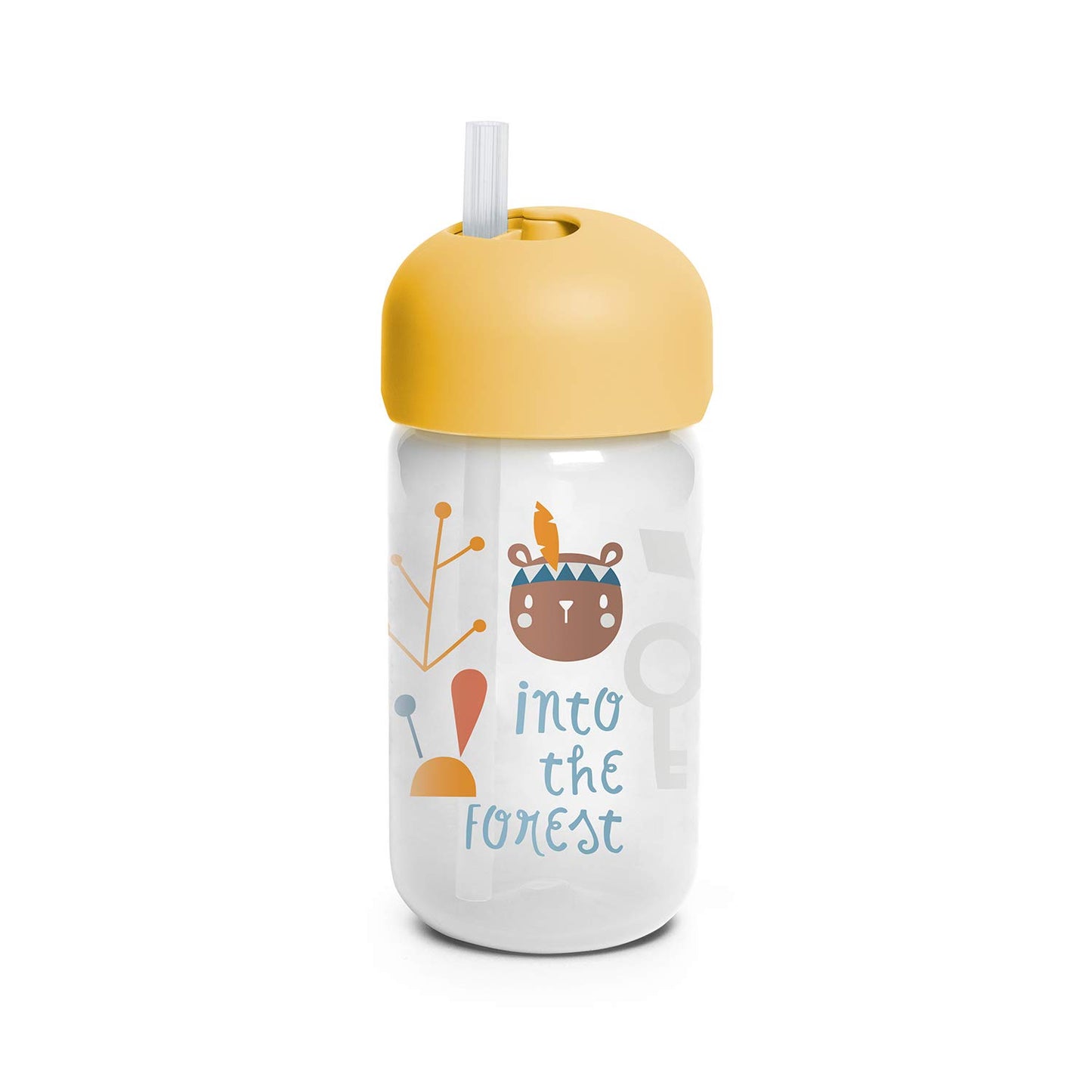 Suavinex kõrrega joogitops 340 ml, 18+ kuud, Forest Yellow