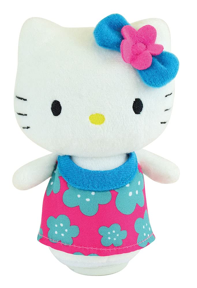 Jemini Hello Kitty pehme mänguasi Bluetooth-kõlariga, u 11 cm (roosa või sinine kleit)