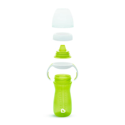 Munchkin Gentle Transition joogitopsid sangadega 9+ kuud, 300 ml, 2 tk (roheline/sinine)