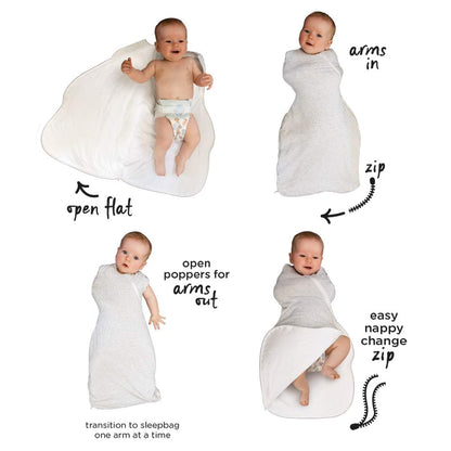Tommee Tippee Grobag Snuggle beebi magamiskott 0–4 kuud, 2.5 TOG, roosa