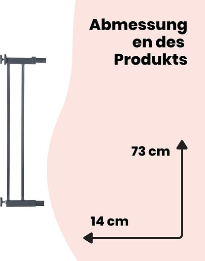 Safety 1st Easy Close Metal 14 cm turvavärava pikendus, hall