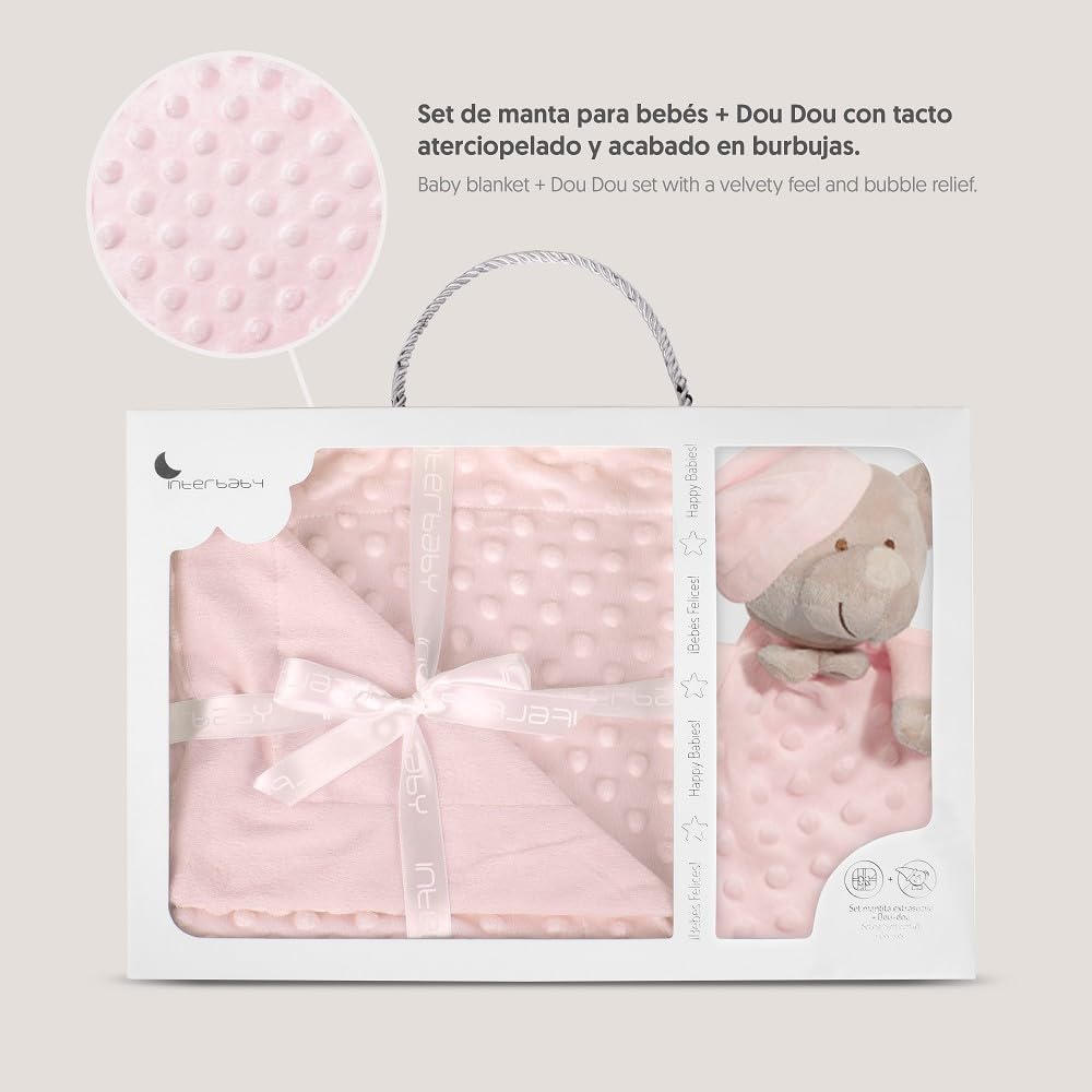 Interbaby beebiteki ja kaisuteki komplekt karuga, roosa