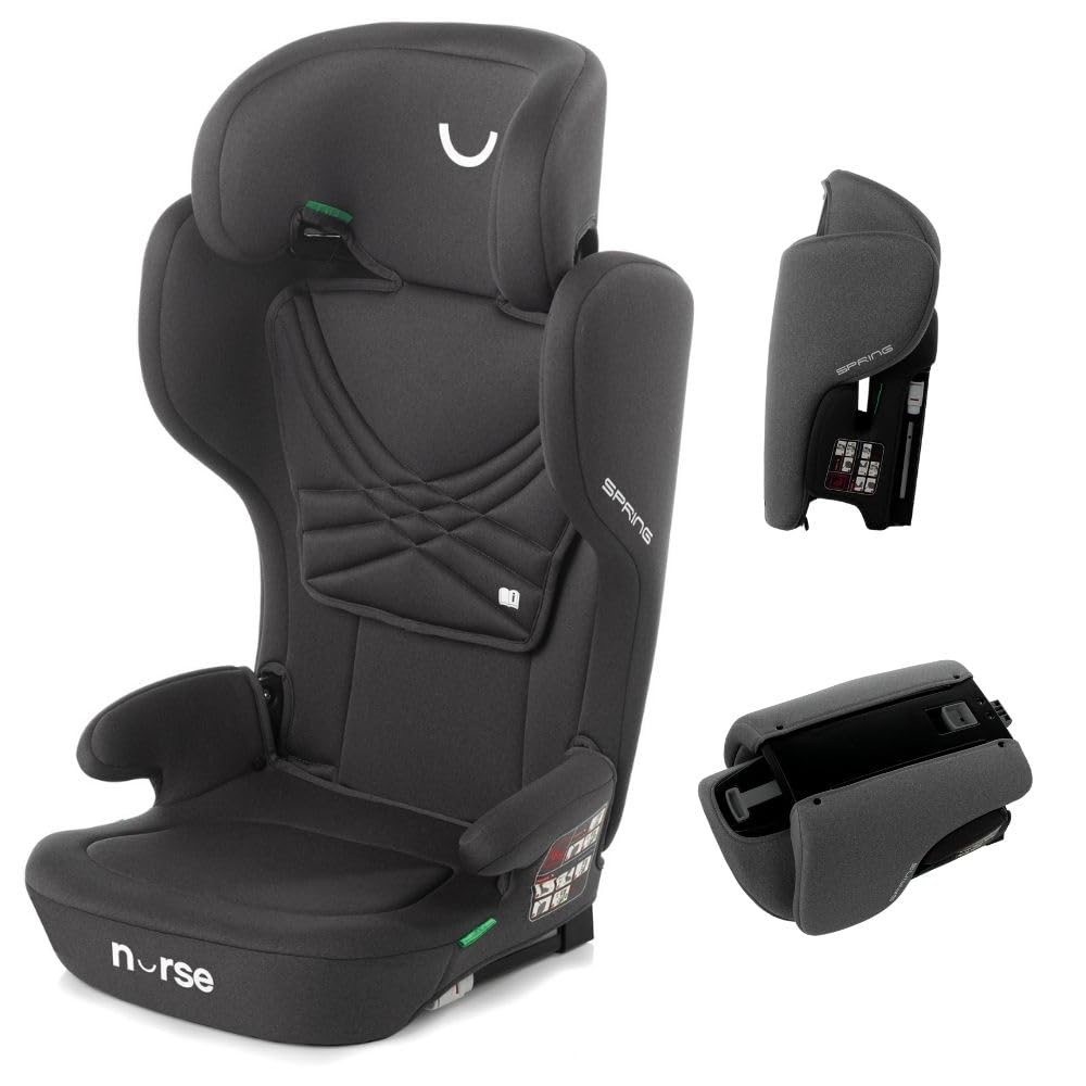 Nurse by Jané Spring i-Size turvatool 100–150 cm, ISOFIX, kokkupandav, must