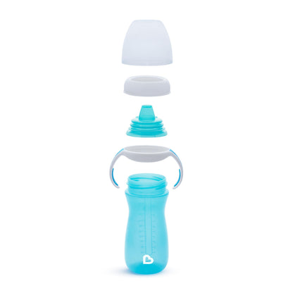 Munchkin Gentle Transition joogitopsid sangadega 9+ kuud, 300 ml, 2 tk (roheline/sinine)