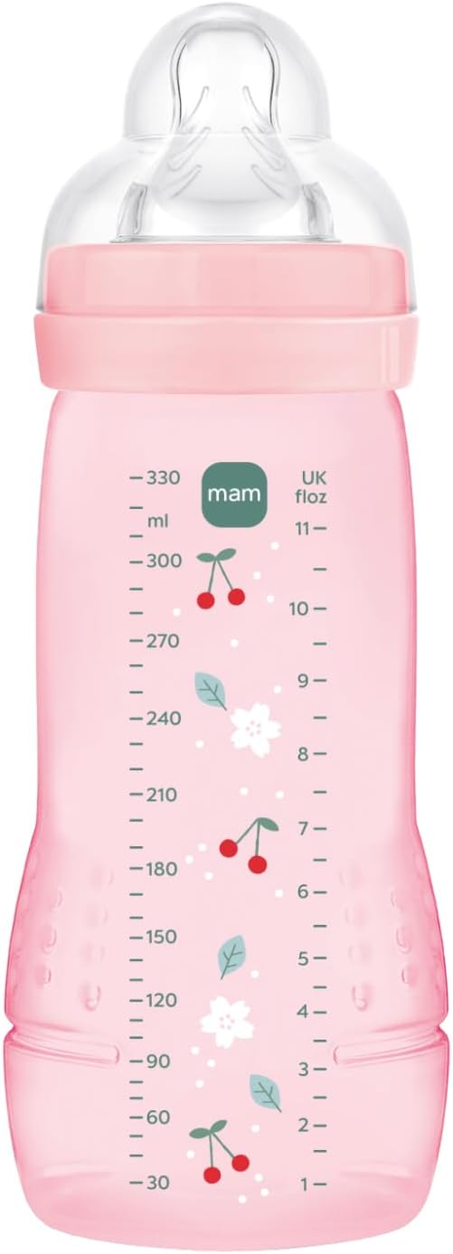 MAM Easy Active lutipudel 330 ml, keskmise vooluga, alates 2. elukuust, roosa