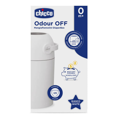 Chicco Windeleimer Odour Off, valge, lõhnavaba süsteem, 25 mähkme jaoks