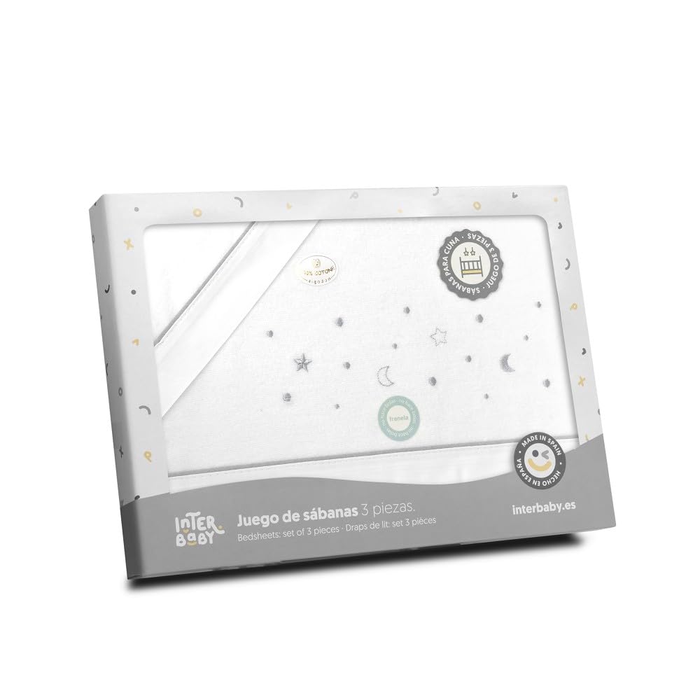Interbaby flanellist voodipesu komplekt Star & Moon, 50 × 80 cm
