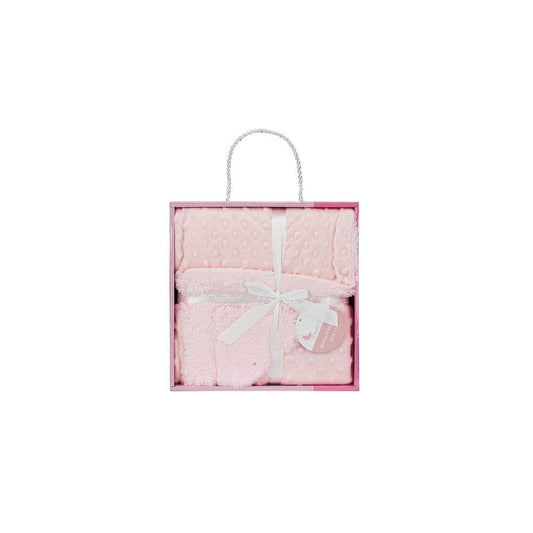 Interbaby pehme beebitekk Sherpa voodriga 80 × 110 cm, roosa