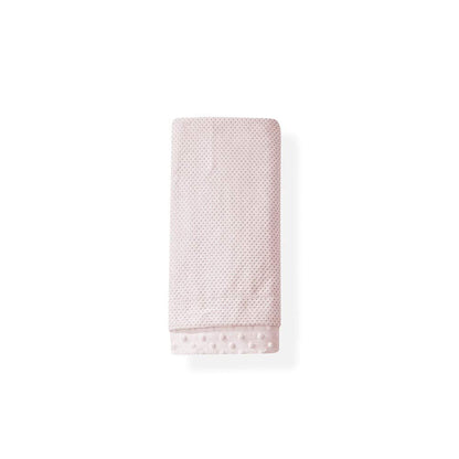 Interbaby pehme beebitekk Sherpa voodriga 80 × 110 cm, roosa