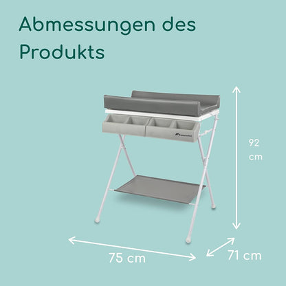 Bebeconfort Baltic 2-in-1 hoitopöytä ja vauvan kylpyamme, harmaa (Grey Mist), 0–12 kuukautta