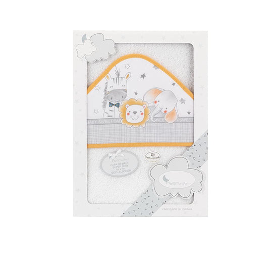 Interbaby kapuutsiga beebirätik ANIMALITOS, oranž, 100 x 100 cm, 0+