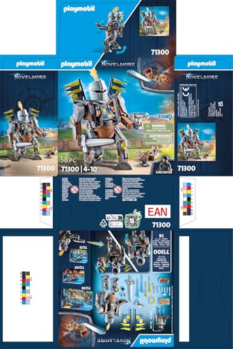 PLAYMOBIL Novelmore 71300 lahingurobot Gizmo Craftoniga, 58-osaline komplekt