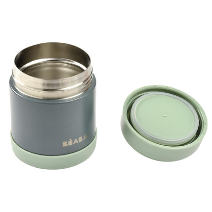 Béaba termospurk beebitoidule, roostevabast terasest, 300 ml, Mineral Grey/Sage Green
