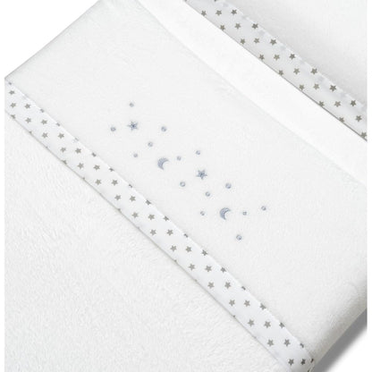 Interbaby soe voodipesu komplekt 60 × 120 cm, Star Moon valge/hall
