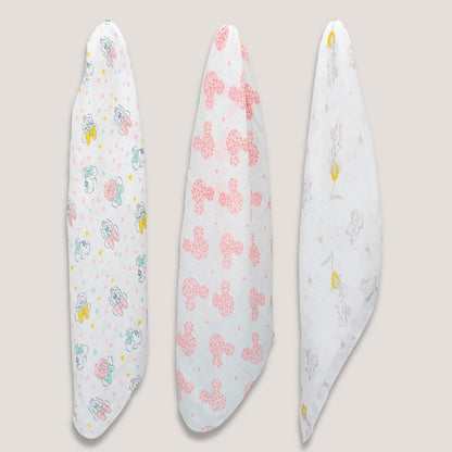 Interbaby Disney Minnie Mouse marlilappde komplekt (3 tk) 80 × 80 cm, valge