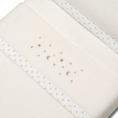 Interbaby talvine voodipesukomplekt vankrisse 40 × 80 cm Stars Moon, beež