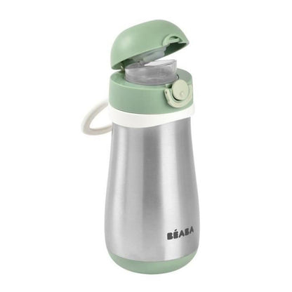 Béaba roostevabast terasest joogipudel lastele 2-ühes, 350 ml, Sage Green