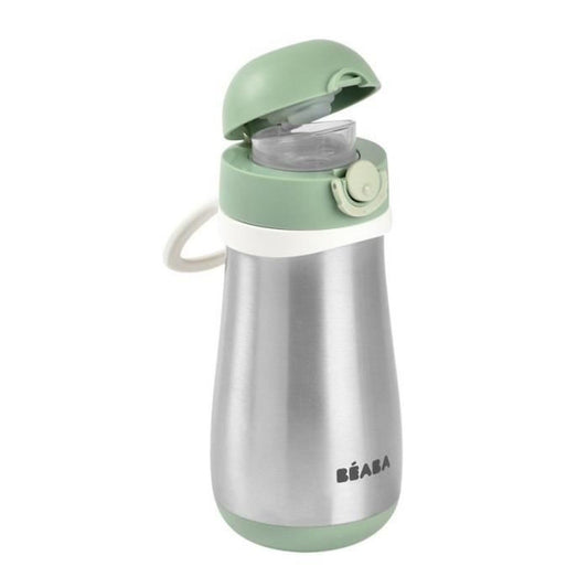 Béaba roostevabast terasest joogipudel lastele 2-ühes, 350 ml, Sage Green