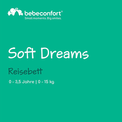 Bebeconfort Soft Dreams reisivoodi, 0-3 a (kuni 15 kg), puidukiu-vahtmatratsiga, Tinted Graphite