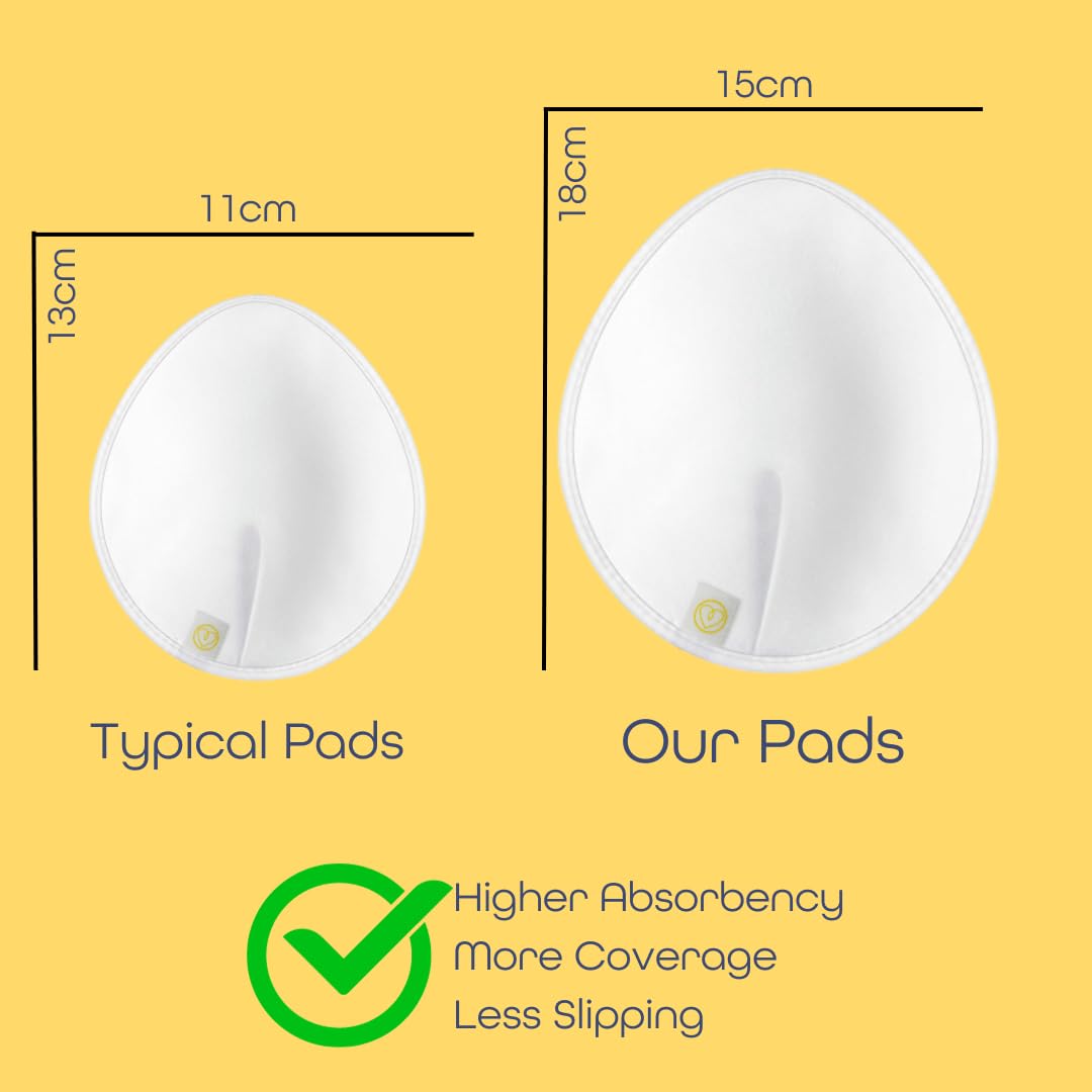 First Days Maternity Supplies korduvkasutatavad rinnapadjad, valged, 18 cm, 6 tk