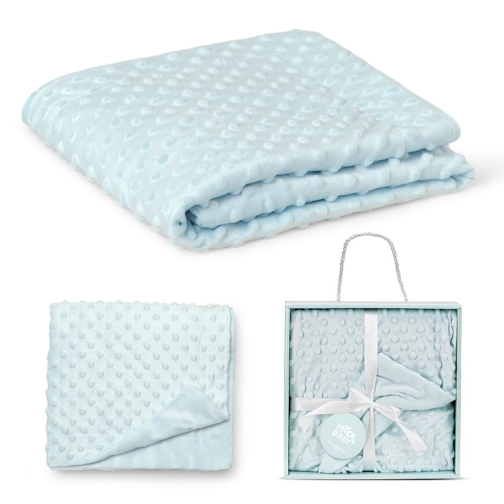 Interbaby Bubbles beebitekk 80 × 110 cm, helesinine