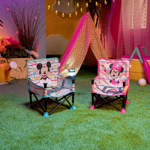 Bright Starts Disney Minnie Mouse Pop ’N Sit kaasaskantav söögitool, kasutamiseks sise- ja välitingimustes, 6 kuud – 3 aastat