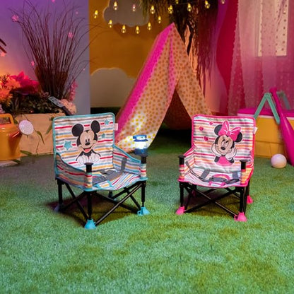 Bright Starts Disney Minnie Mouse Pop ’N Sit kaasaskantav söögitool, kasutamiseks sise- ja välitingimustes, 6 kuud – 3 aastat