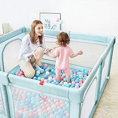 Star Ibaby Oxford XL -leikkikehä erittäin pehmeällä leikkimatolla, 125 × 125 cm, harmaa (Soft Grey)