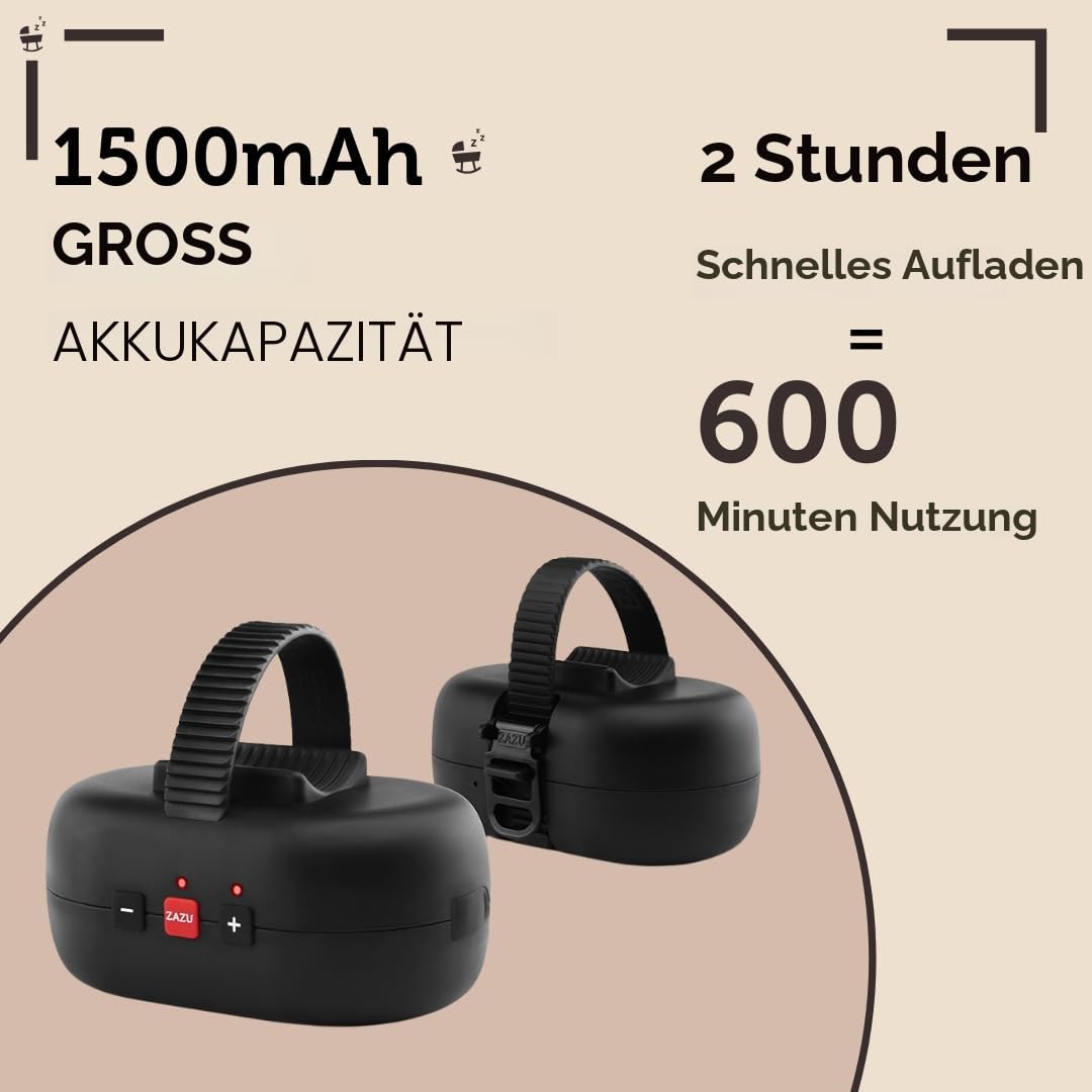 ZAZU Robby automaattinen vaunujen keinutin, musta, USB-ladattava, 40 minuutin ajastin, älykäs itkusensori