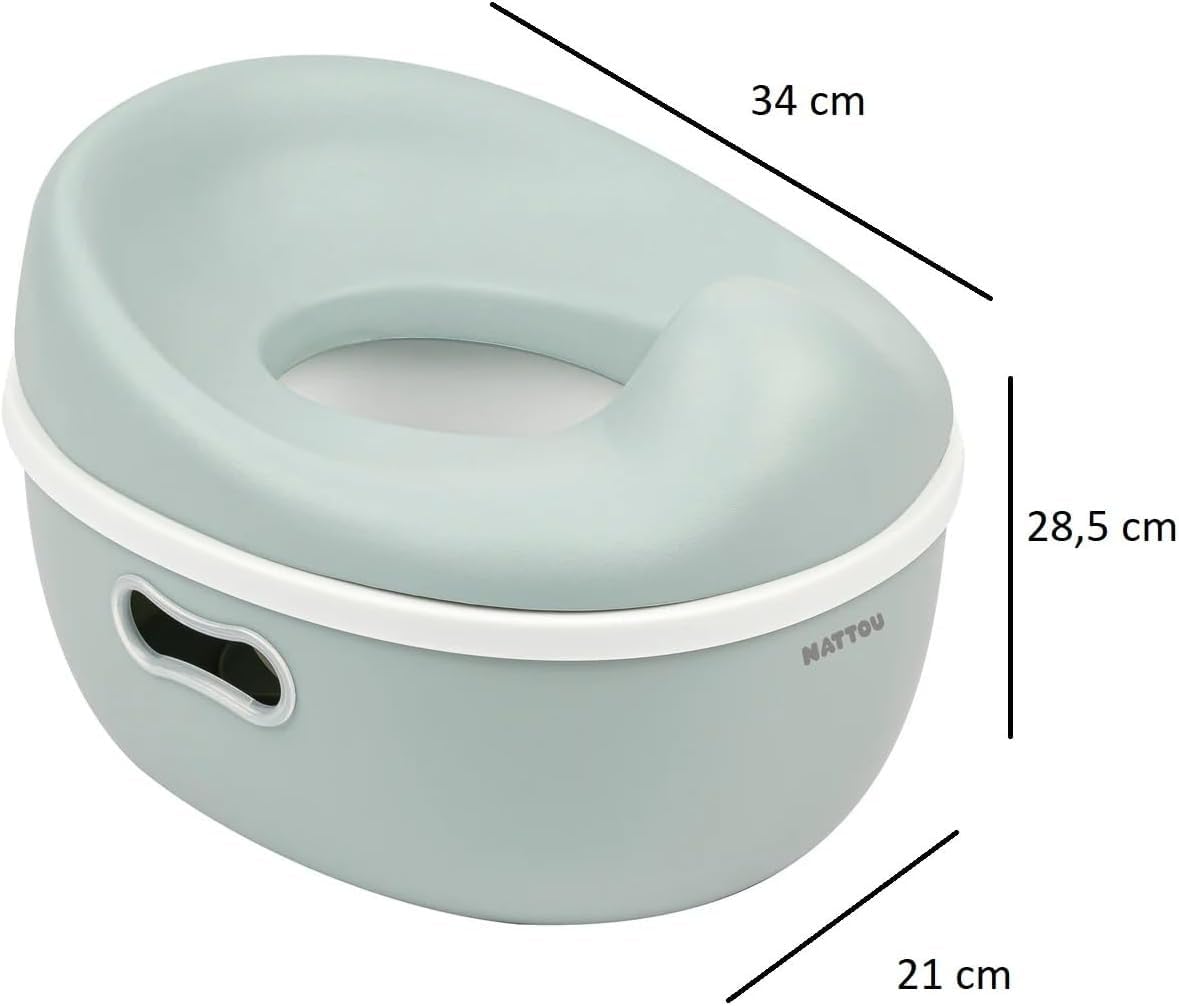 Nattou 3in1 beebipott Care, pott, astmepink ja WC-iste, alates 18 kuust, roheline