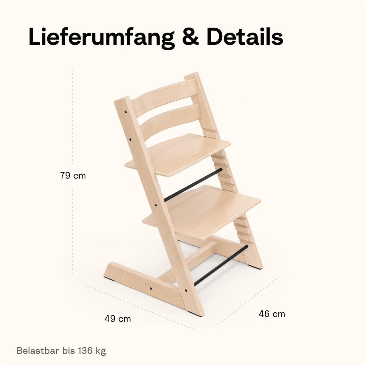 Stokke Tripp Trapp® kasvava syöttötuoli, pyökkipuu, luonnonvärinen (Natural)