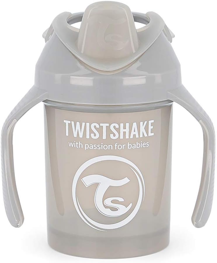 Twistshake beebi sööginõude komplekt Click Mat Mini ja roostevabast terasest söögiriistadega, hall