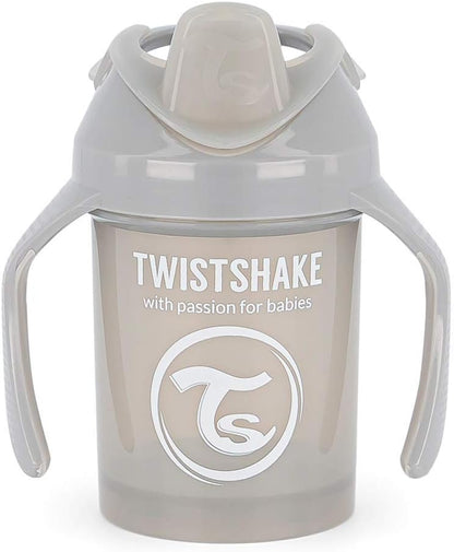 Twistshake beebi sööginõude komplekt Click Mat Mini ja roostevabast terasest söögiriistadega, hall